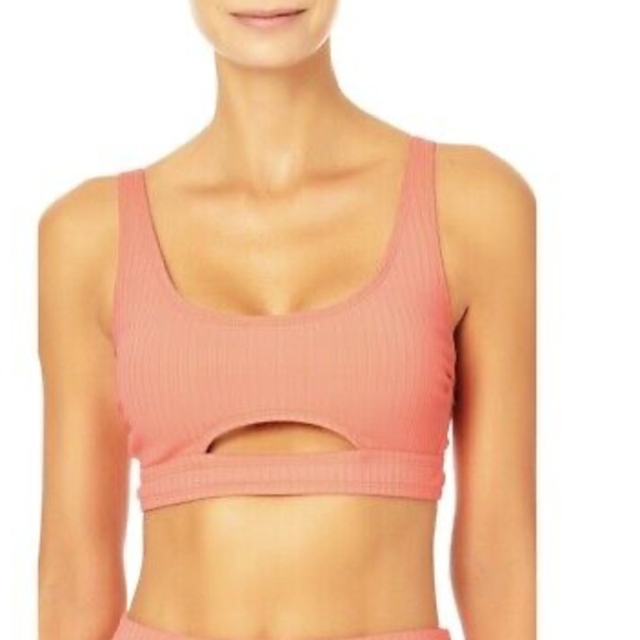 *TIME AND TRU* Coral Women's Peek-a-Boo Swim Top NWT - Picture 1 of 8